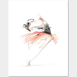 Ballet Dancer Drawing Posters and Art